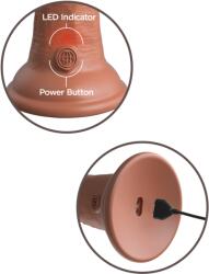  Realisztikus letapasztható vibrátor 6" dual density vibrating silicone cock tan