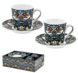 Javier William Morris porcelán espresso csésze aljjal - 2 darabos - Strawberry Thief (IMO-JV-23-449)