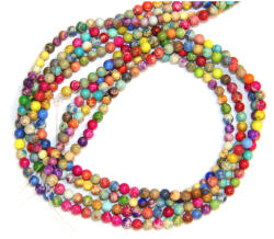  Jasp Acvaterra Colorat Rotund 4x4 mm - Margele Pietre Semipretioase Pentru Bijuterii