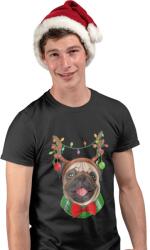  Karácsonyi Pug - Karácsonyi Férfi Póló (653731)