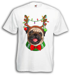  Karácsonyi Pug - Karácsonyi Férfi Póló (104040)