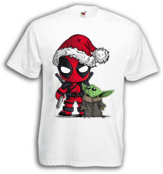  Deadpool és Baby Yoda - Karácsonyi Férfi Póló (602518)