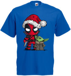  Deadpool és Baby Yoda - Karácsonyi Férfi Póló (966980)