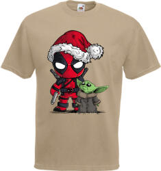  Deadpool és Baby Yoda - Karácsonyi Férfi Póló (196210)