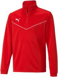 PUMA Gyerek funkcionális félcipzáras pulcsi Puma JR TEAMRISE 1/4 ZIP TOP piros 657395-01 - 140 cm