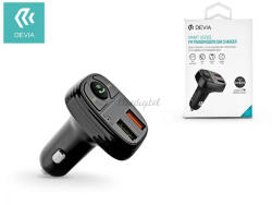 DEVIA Bluetooth FM-transmitter/szivargyújtó töltő - 2xUSB QC3.0 + MP3/WMA/WAV/Flac + Pendrive/TF-kártyaolvasó - Devia Smart Series - fekete