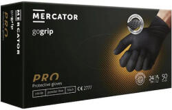 Mercator Medical Mercator GoGrip Nitril PRO védőkesztyű M méret 50db Black/Fekete, erősített