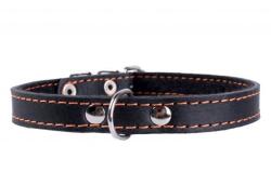 COLLAR Zgardă de piele pentru câini - 22-30cm, 10mm - negru