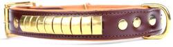 ABC-ZOO Zgardă din piele Gold, maro - bej 3, 5 cm x 52 - 61 cm