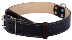 COLLAR Zgardă din piele cu dublu strat - 57 - 69 cm, 45 mm - negru cu bej