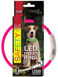 Dog Fantasy Zgardă pentru câine Fantasy LED nailon - roz, 45cm