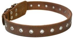 COLLAR Zgardă din piele pentru câini - 76cm, 35mm - maro