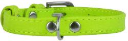 COLLAR Zgardă din piele netedă, verde 21 - 29cm, 12mm