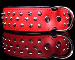 ABC-ZOO Zgardă Studded , roșu - negru 4 cm x 33 - 42 cm