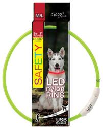 Dog Fantasy Zgardă pentru câine Fantasy LED nailon - verde, 65cm