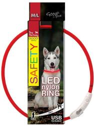 Dog Fantasy Zgardă pentru câine Fantasy LED nailon - roșu, 65cm