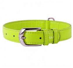 COLLAR Zgardă din piele netedă verde 38 - 49cm, 25mm