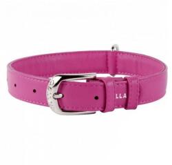 COLLAR Zgardă din piele netedă, roz 38 - 49cm, 25mm