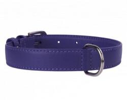 COLLAR Zgardă din piele netedă, violet 30 - 39cm, 20mm