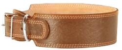 COLLAR Zgardă de piele COLLAR pentru câini - 52 - 64cm, 60mm - maro