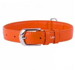 COLLAR Zgardă din piele netedă, portocalie 38 - 49cm, 25mm