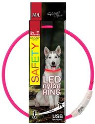 Dog Fantasy Zgardă pentru câine Fantasy LED nailon - roz, 65cm