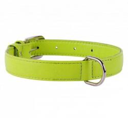 COLLAR Zgardă din piele netedă, verde 30 - 39cm, 20mm
