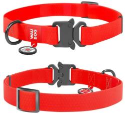 COLLAR Guler impermeabil WAU DOG - roşu 31-49 cm / 25 mm