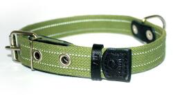 COLLAR Lesă bumbac cu elemente reflectorizante - 38 - 50cm, 25mm - verde