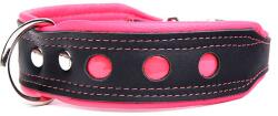  ABC-ZOO Zgardă reflectorizantă Neo, negru cu roz 4 cm x 61 - 73 cm