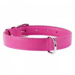 COLLAR Zgardă din piele netedă, roz 30 - 39cm, 20mm