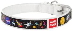 COLLAR Zgardă din piele WAUDOG NASA albă 12 mm / 21-29 cm