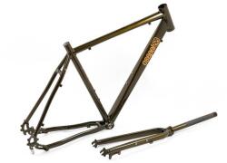 Csepel Rapid Alu 2022 28-as (622-es) gravel-túra kerékpár váz és villa szett, alumínium, barna, 540-es vázméret