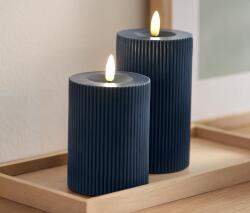 Tchibo 2 LED-es valódi viaszgyertya, kék 2x sötétkék
