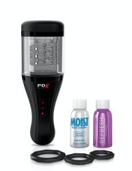 Maszturbátor forgófunkcióval hangmodullal Talk dirty rotobator clear/black
