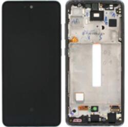 Samsung A525/A526/A528 Galaxy A52/A52 5G/A52s 5G, LCD kijelző érintőplexivel+keret, fekete OLED