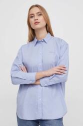 Pepe Jeans pamut ing női, galléros, relaxed - kék L