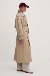 Tommy Hilfiger pamut trencskabát bézs, átmeneti, WW0WW43336 - bézs L/XL