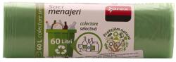 ZOREX Saci menajeri 60 L, LDPE, 10 buc/rola, verde, ZOREX (PC000497)