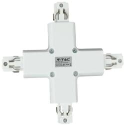 V-TAC X alakú tracklight sín csatlakozó, fehér - SKU 3527 (3527)