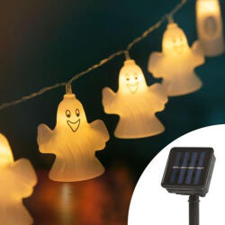 LED szolár fényfüzér - szellem - 10 LED (58222B)