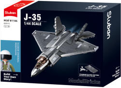 Sluban Model Bricks Army - J-35S szuperszonikus vadászbombázó repülőgép építőjáték készlet (M38-B1186)