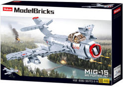 Sluban Model Bricks Army - szovjet MiG sugárhajtású vadászrepülő építőjáték készlet (M38-B0983)