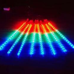 Life Light Led Karácsonyi csepegő jégcsap, időzítős, soronként külön csepeg! 10x50 cm, kül- és beltéri, multi color Leddel, toldható. Life Light Led 2 év garancia! (LLKICEDTIM50CMCOLOR)