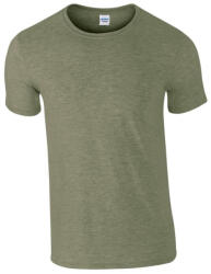Gildan Softstyle rövid ujjú környakas póló, Gildan GI64000, Heather Military Green-4XL (gi64000hmi-4xl)