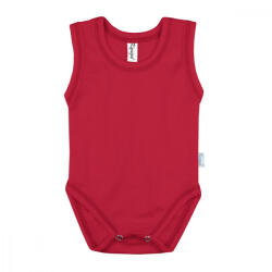 Kynga piros ujjatlan baba body 80