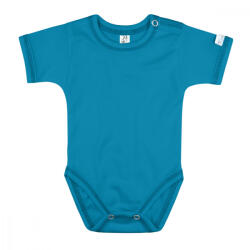 Kynga azúrkék rövid ujjú gyerek body 104