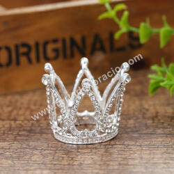  Tiara/korona tortadekoráció, ezüst kicsi