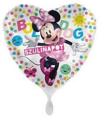Szülinapi fólia lufi 17" 43cm Boldog szülinapot, Minnie Mouse (LUFI174492)