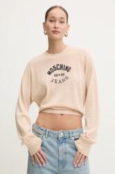 Moschino Jeans gyapjú pulóver könnyű, női, bézs, J0931 8700 - bézs M